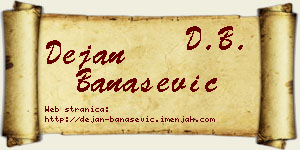 Dejan Banašević vizit kartica